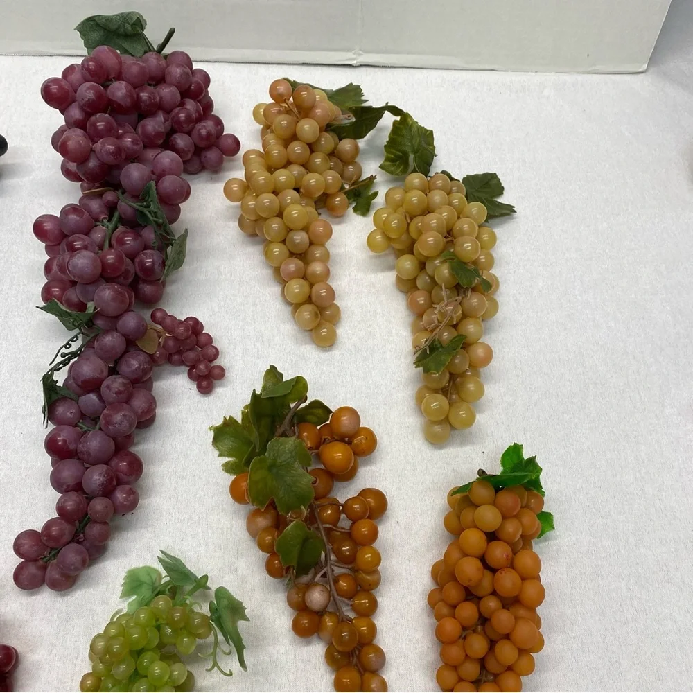 MCM Grapes 9 Clusters of Faux Rubber Multi Color Multi Sizes Weighs 3.5 Pounds